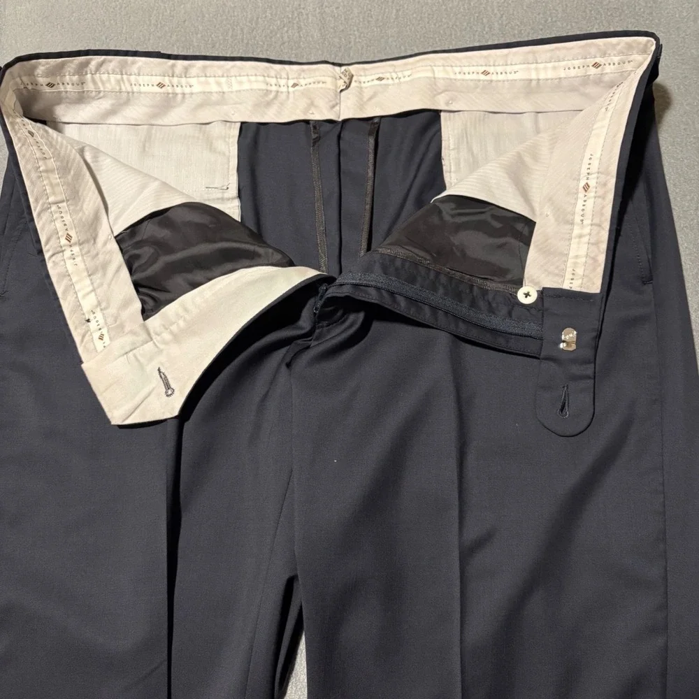 Joseph Abboud Dress Pants Mens 40x29 Navy Marzotto‎ Super 120s Wool Made in USA